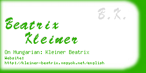 beatrix kleiner business card